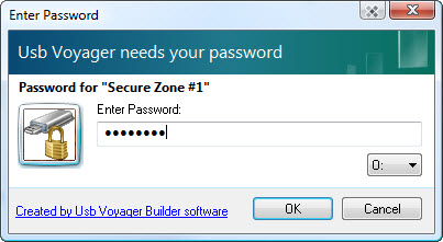 usb voyager enter password